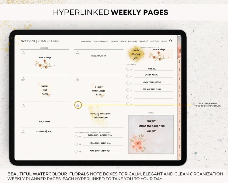 2025 Digital Planner 2023 2025 Yearly iPad Planner Weekly Etsy Portugal
