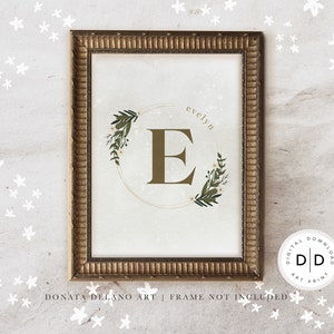 Personalized Initial Name Printable Art, Nursery Art Print, Farmhouse ...