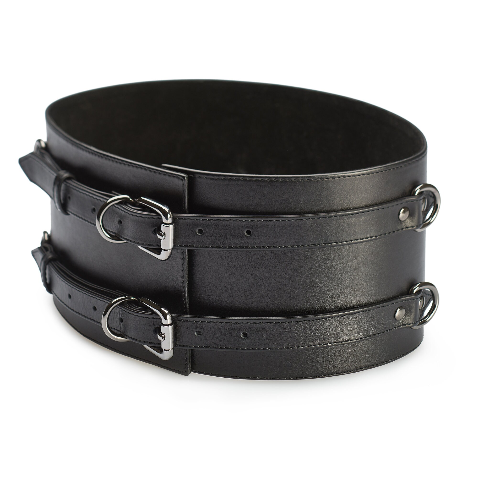 Black Leather Bondage Belt BDSM Leather Belt Leather Etsy UK