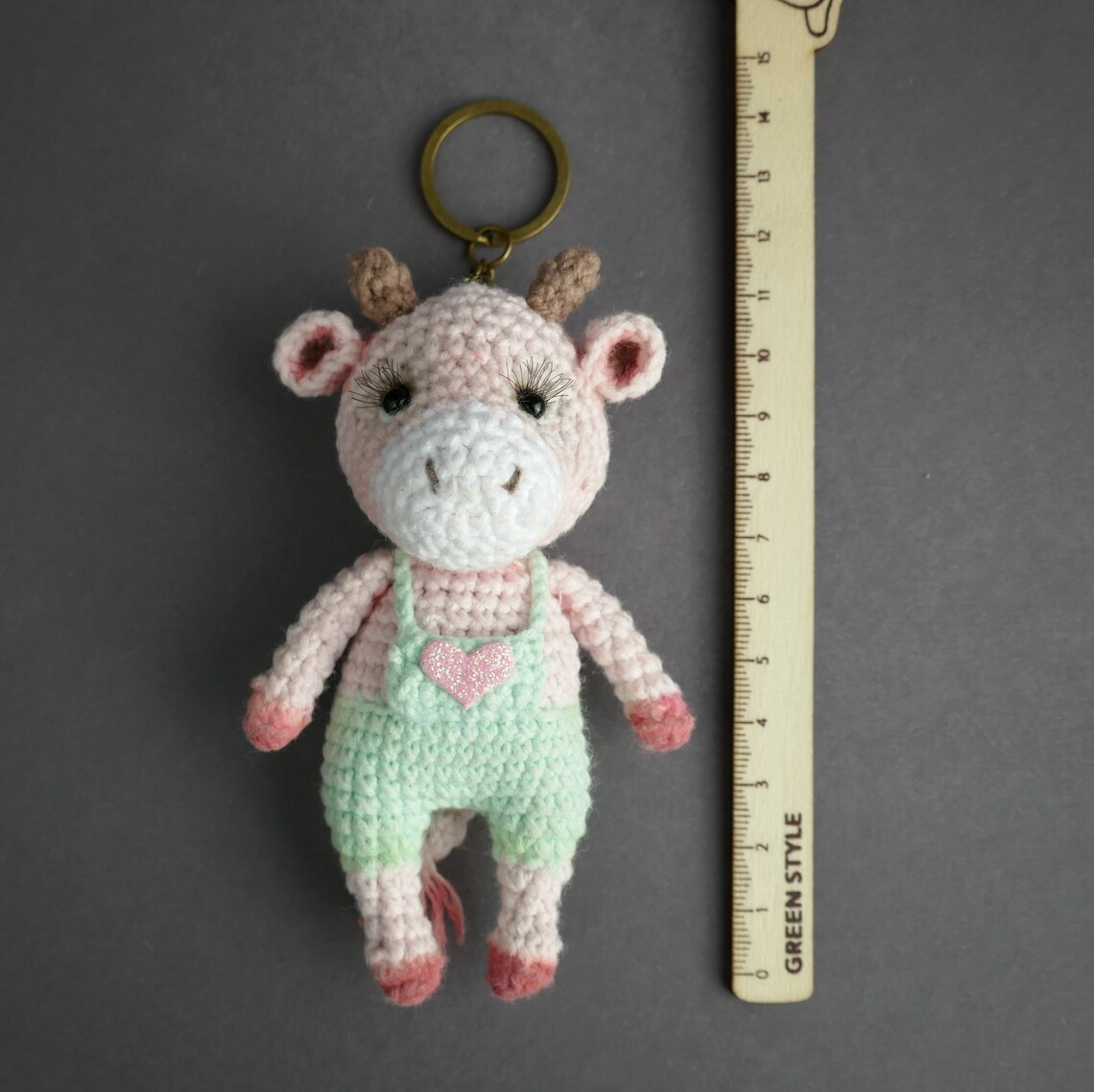 Plush Cow keychain crochet soft toy Etsy