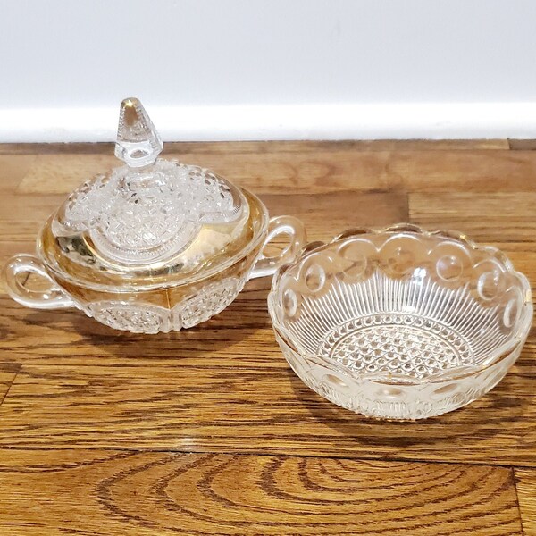 Glass Gold Trim Etsy