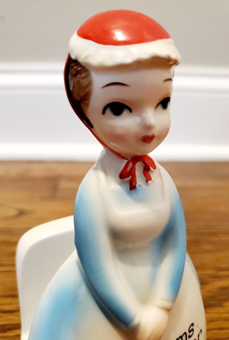 Enesco Imports English Miss Lady Pattern Napkin Holder It Seems the Harder I Work the Luckier I Get
