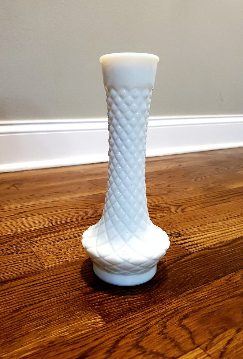 Vintage Randall Milk Glass Vase Etsy