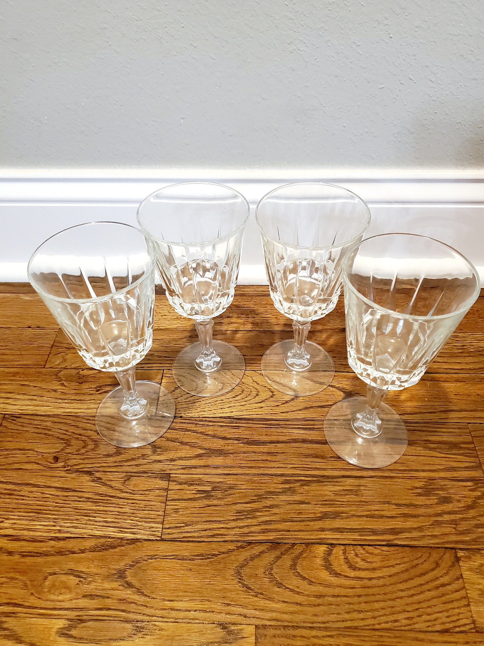 Set of 4 Lady Victoria Crystal Stemware Goblets Etsy