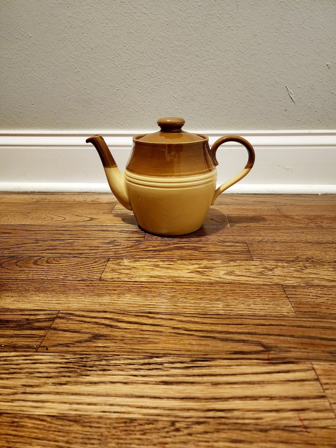 TG Green England Tan and Brown Tea Pot Etsy