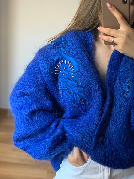 Vintage hand made mohair cardigan