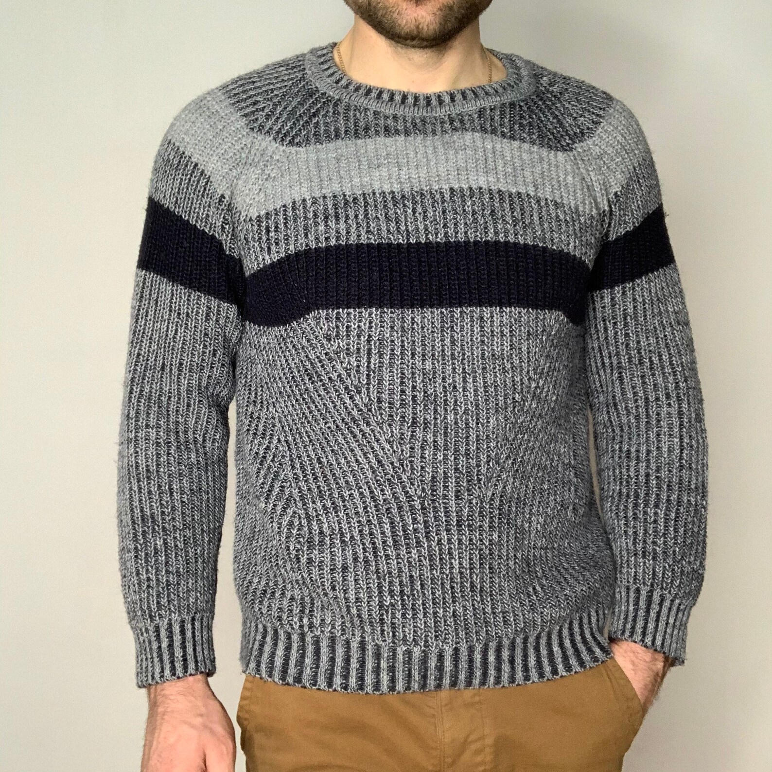 Men Grey Sweater knitted sweater for mens Etsy