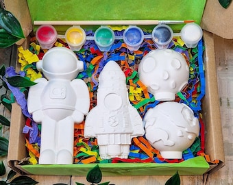 Paint Your Own Space Pack | Kids Craft Kit | Space Craft * Children's Gifts Ideas | Birthday | Kids Activities | Party Gift | Space Theme