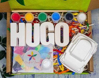 Paint Your Own Name and Chunky Car | Personalised | Kids Craft Kit | Vehicle Craft | Children's Gifts Ideas | Kids Crafts | Kids Activities