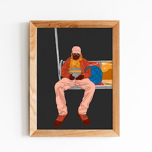 New York Subway Man 2 Physical Print, Wall Print, Poster, Wall Decor, Artwork