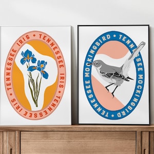 Tennessee State Nature &#39;Pressed Pennies&#39; Colorful Physical Art Print, Wall Print, Wall Decor, Artwork