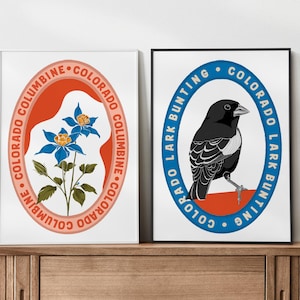 Colorado State Nature 'Pressed Pennies' Colorful Physical Art Print, Wall Print, Wall Decor, Artwork