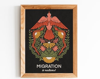 Migration is Natural Physical Print, Wall Print, Poster, Wall Decor, Artwork