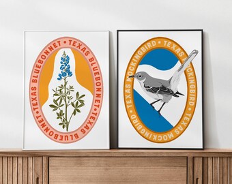 Impresión artística física colorida "Centavos prensados" de Texas State Nature, impresión de pared, decoración de pared, obra de arte