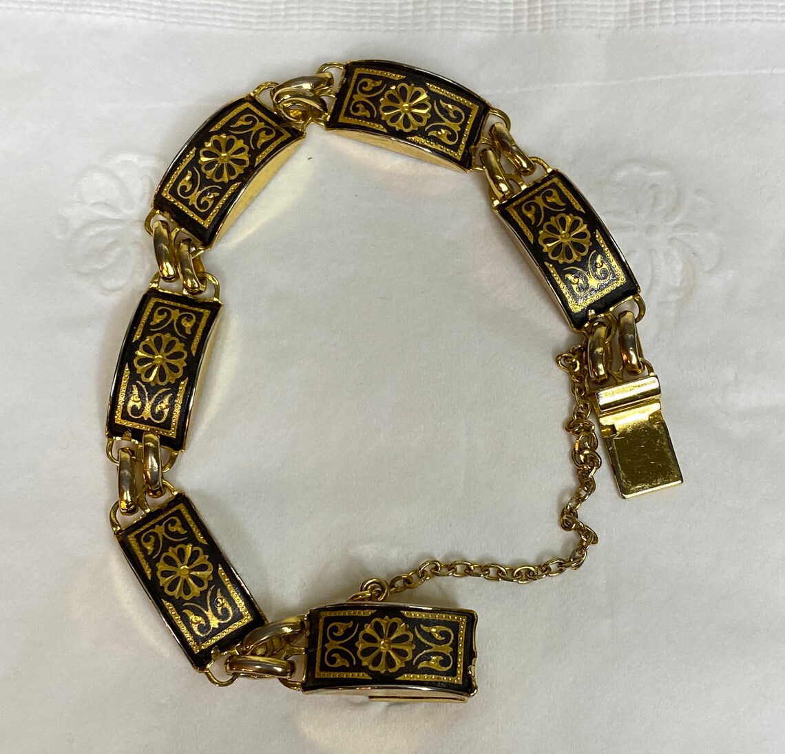 Vintage Damascene Toledo Bracelet Etsy