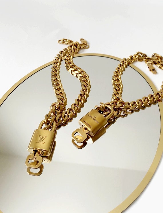 Repurposed Designer Lock Necklace - Gift for Her