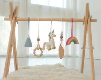 etsy wooden play gym