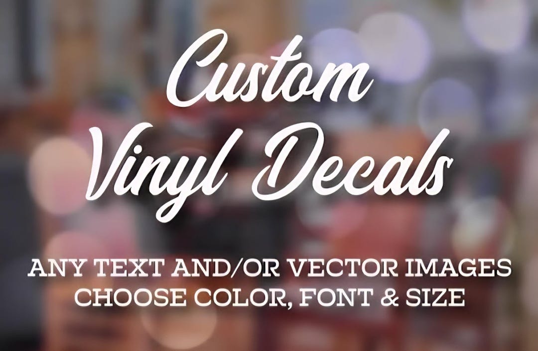 Create Decals Custom Vinyl Decal - Etsy