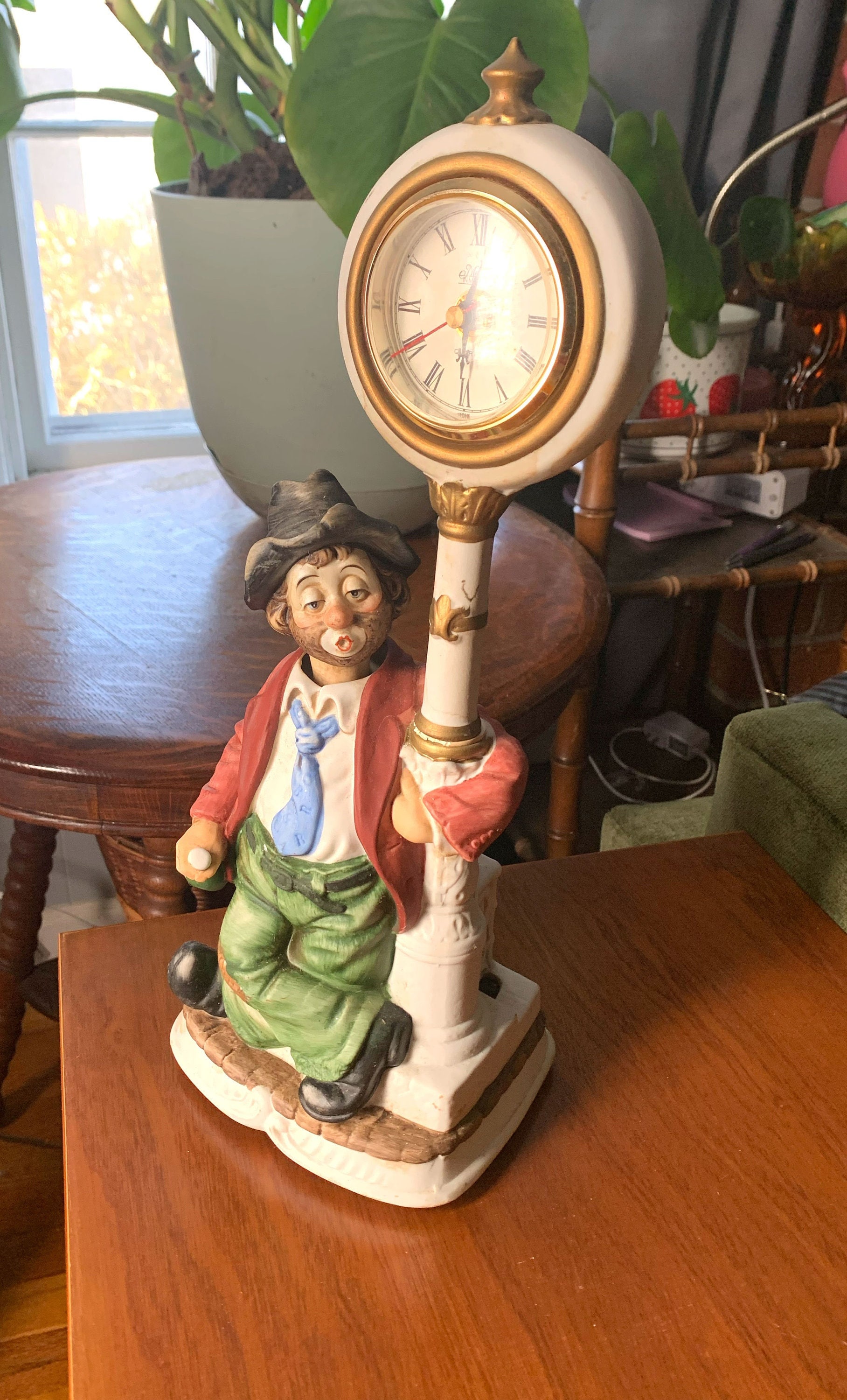 Vintage Clown Clock Melody in Motion Clockpost Willie Hobo
