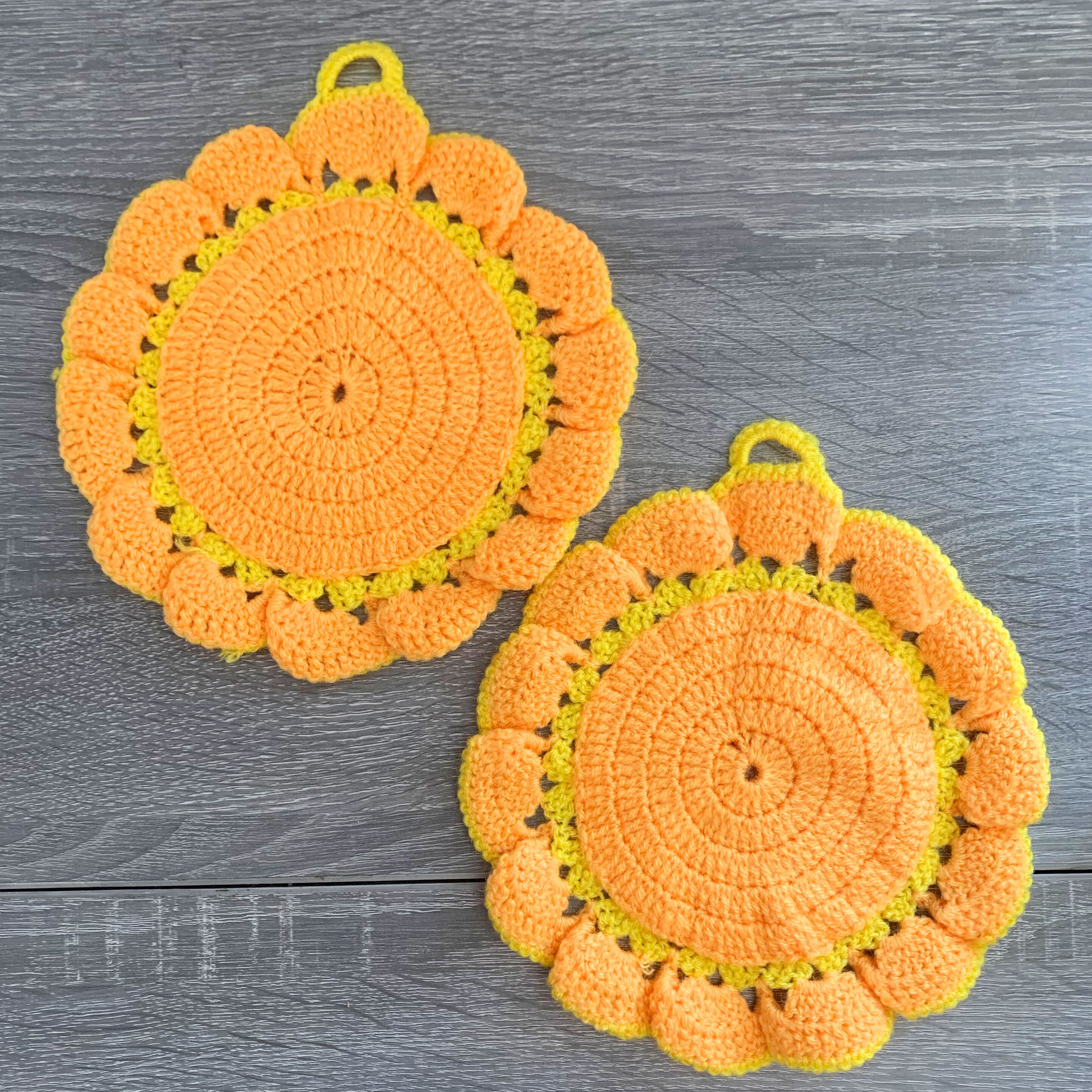 Vintage Handmade Trivets Homemade Crochet Knitted 60s 70s Etsy