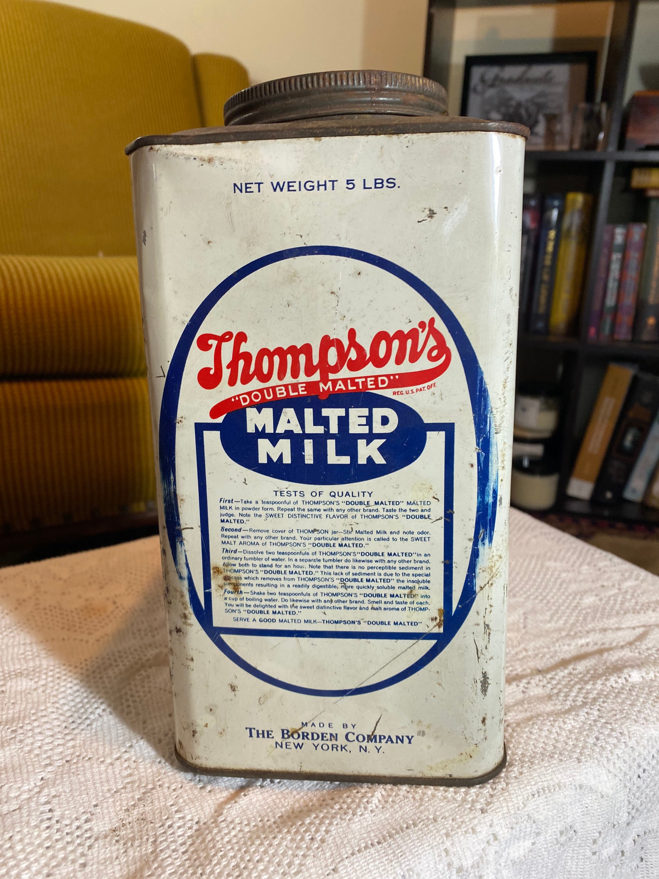 Mase Aluminum Thompson's Double Malted  Malted Milk Shaker Ready to Use or Collect A Vintage U.S.A