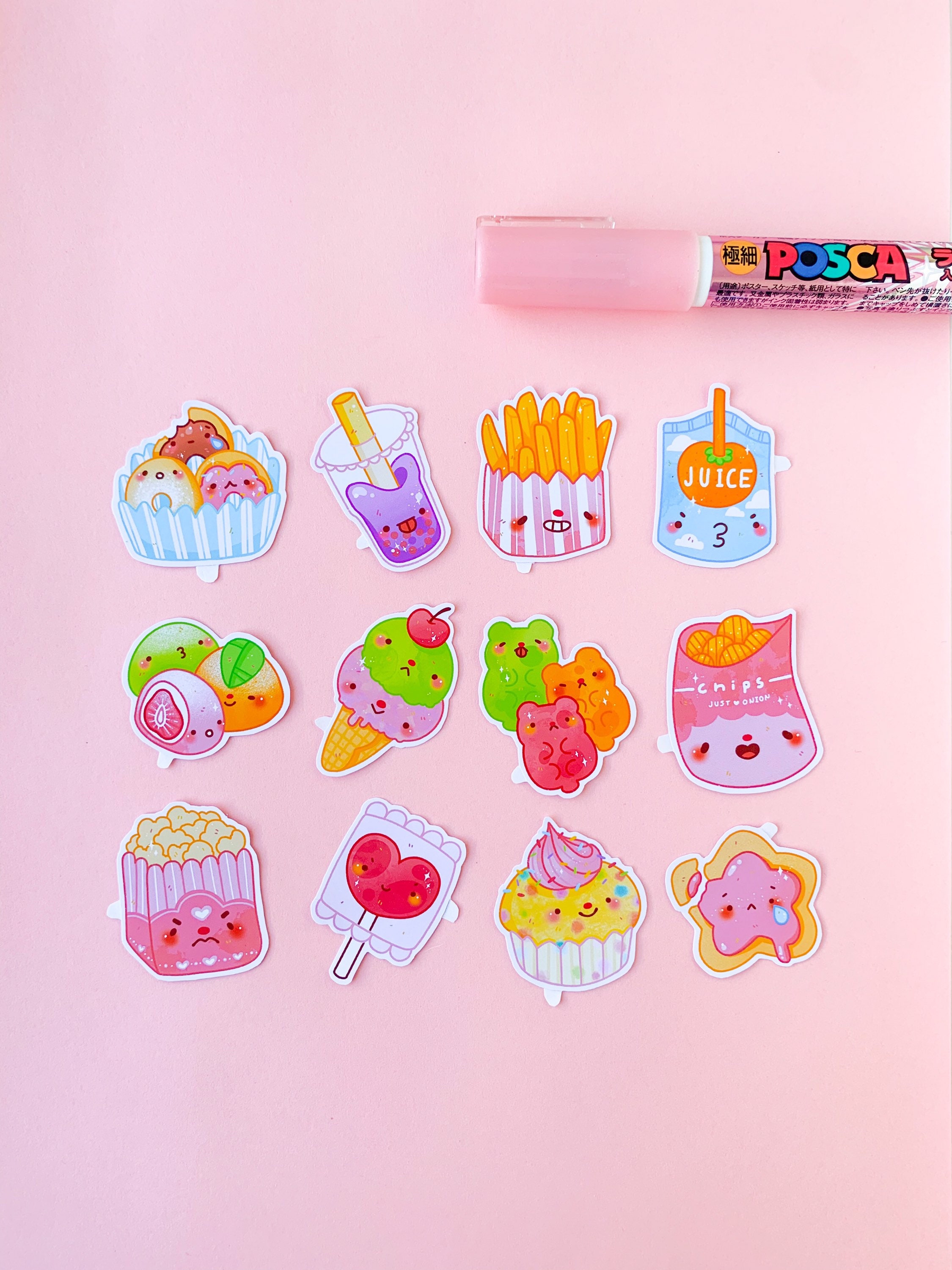 Little Snacks Sticker Pack Hand Made Sticker Pack | Etsy