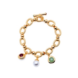 Gold charm bracelet