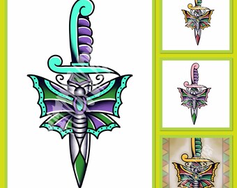 21 Savage Dagger Tattoo Png