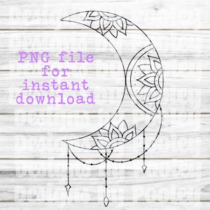Halbmond Sonnenblumen mond png, celestial, pretty, girly moon clipart mit kommerzieller Lizenz