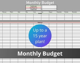 月間/年間予算スプレッドシート