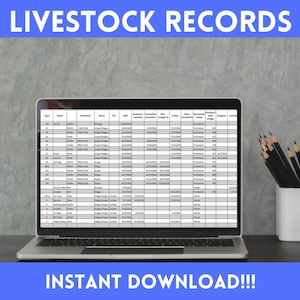 Livestock Records Spreadsheet