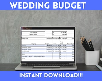 Wedding Budget Spreadsheet