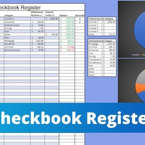 Registro de chequera Hoja de cálculo de Excel