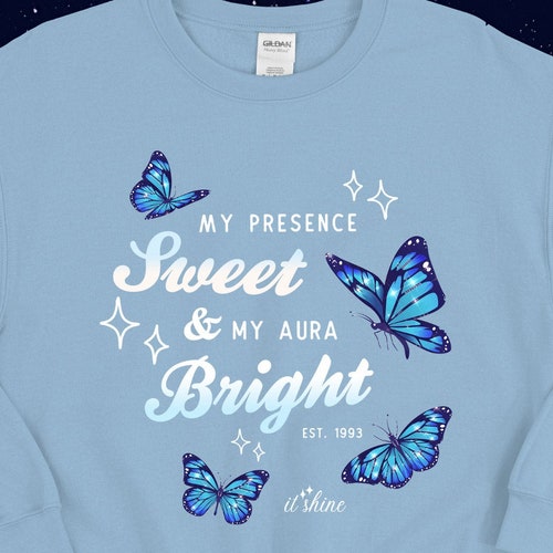 Presence Sweet Aura Bright Positive Affirmation Crew Neck - Etsy