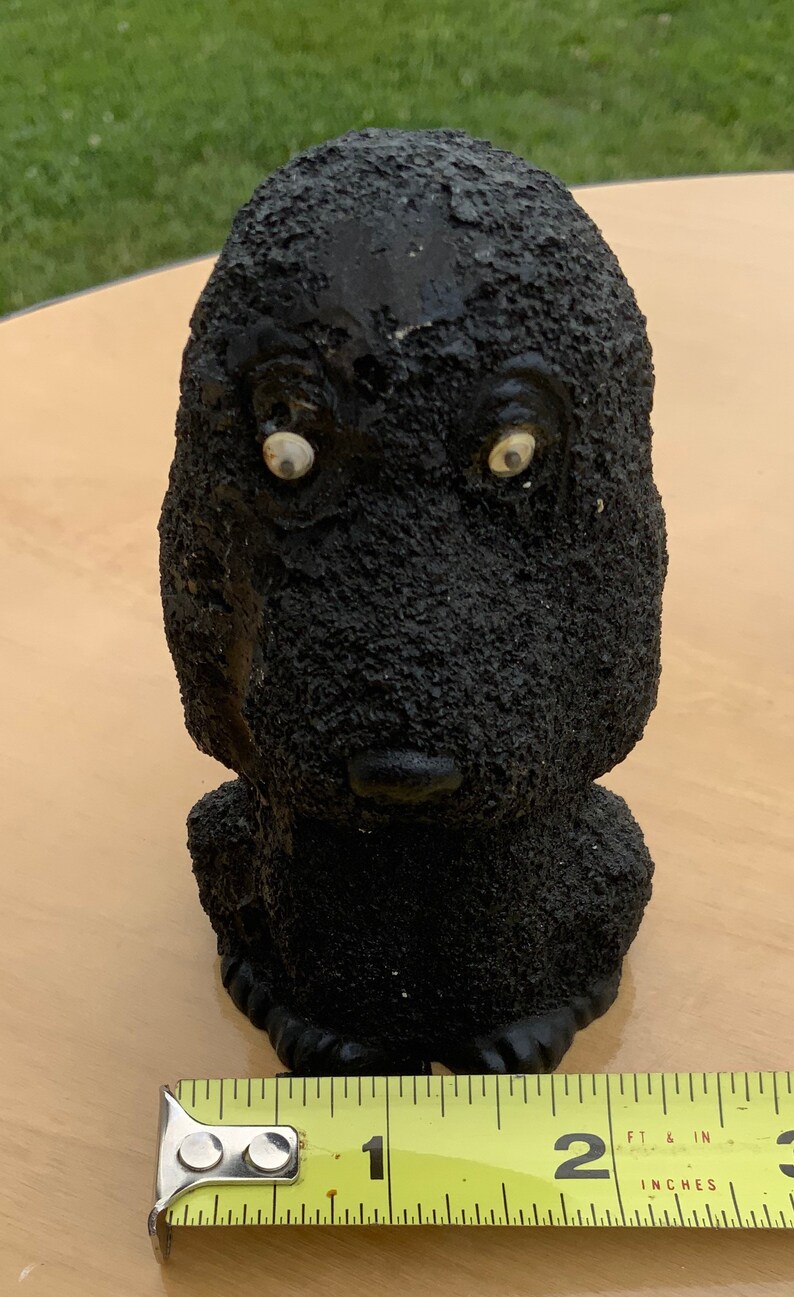 Carved Coal Dog With Googly Eyes Etsy
