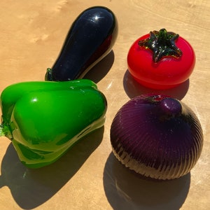 Vintage Murano Style Glass Fruit Set
