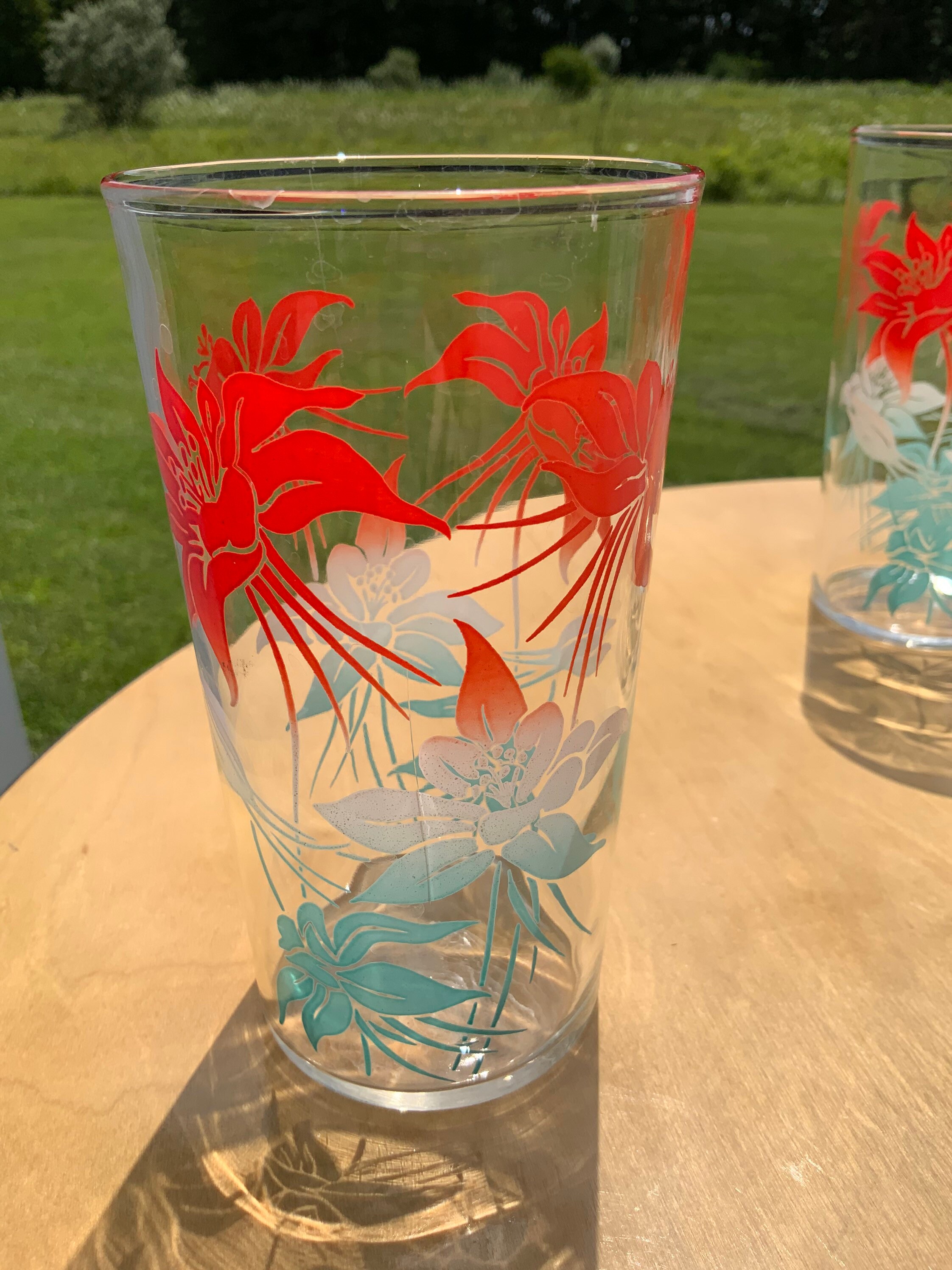 Vintage Federal Glass Tumbler Set of 6 Etsy UK