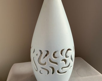 Light Blue 9” Ceramic Lantern