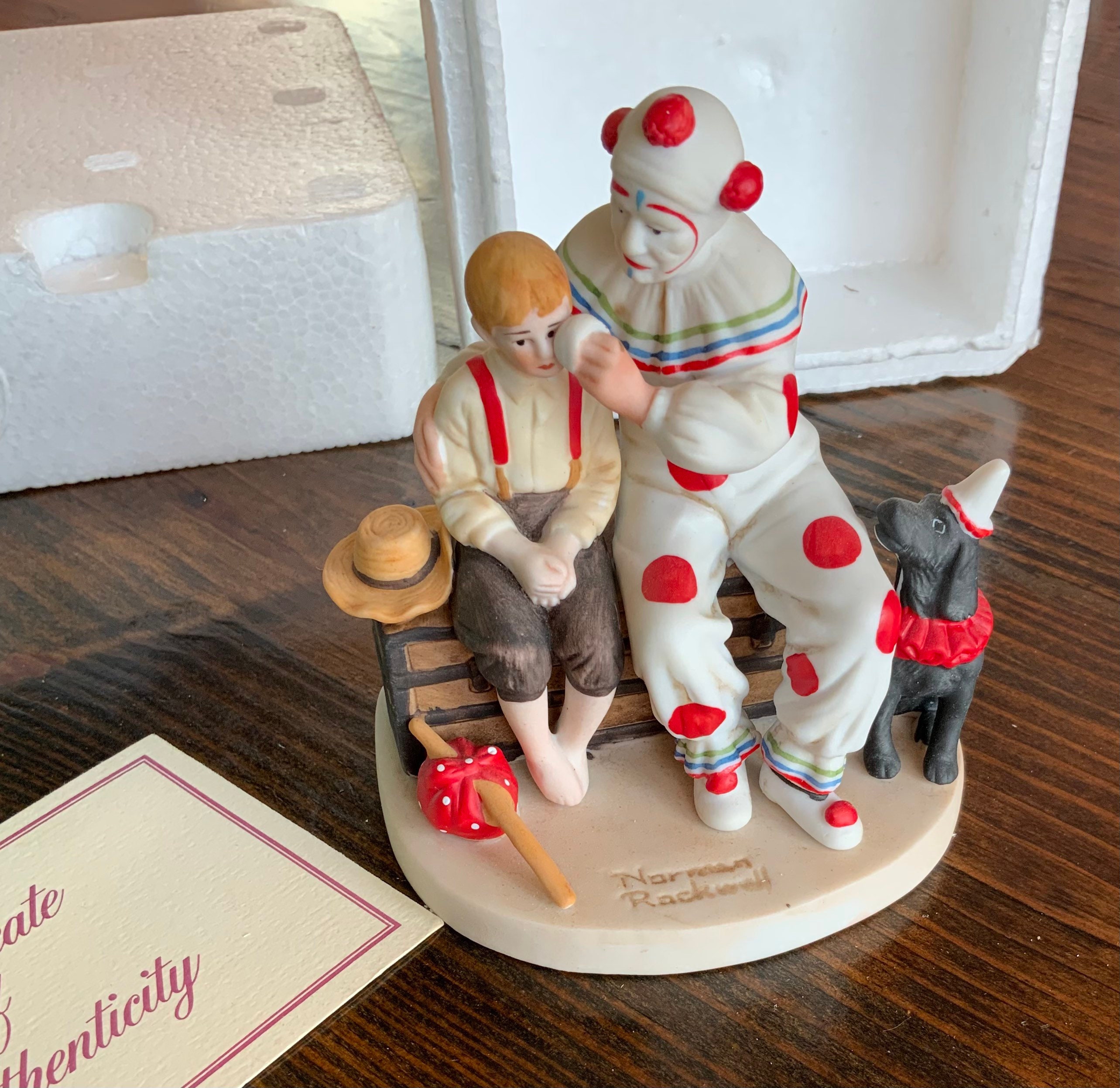 Norman Rockwell “the Runaway” 3 1/2” X 4” Statuette With