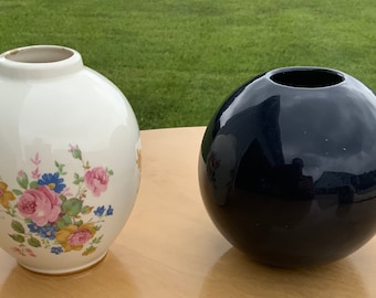 Vintage 1980s Round Vases, Price is per Vase