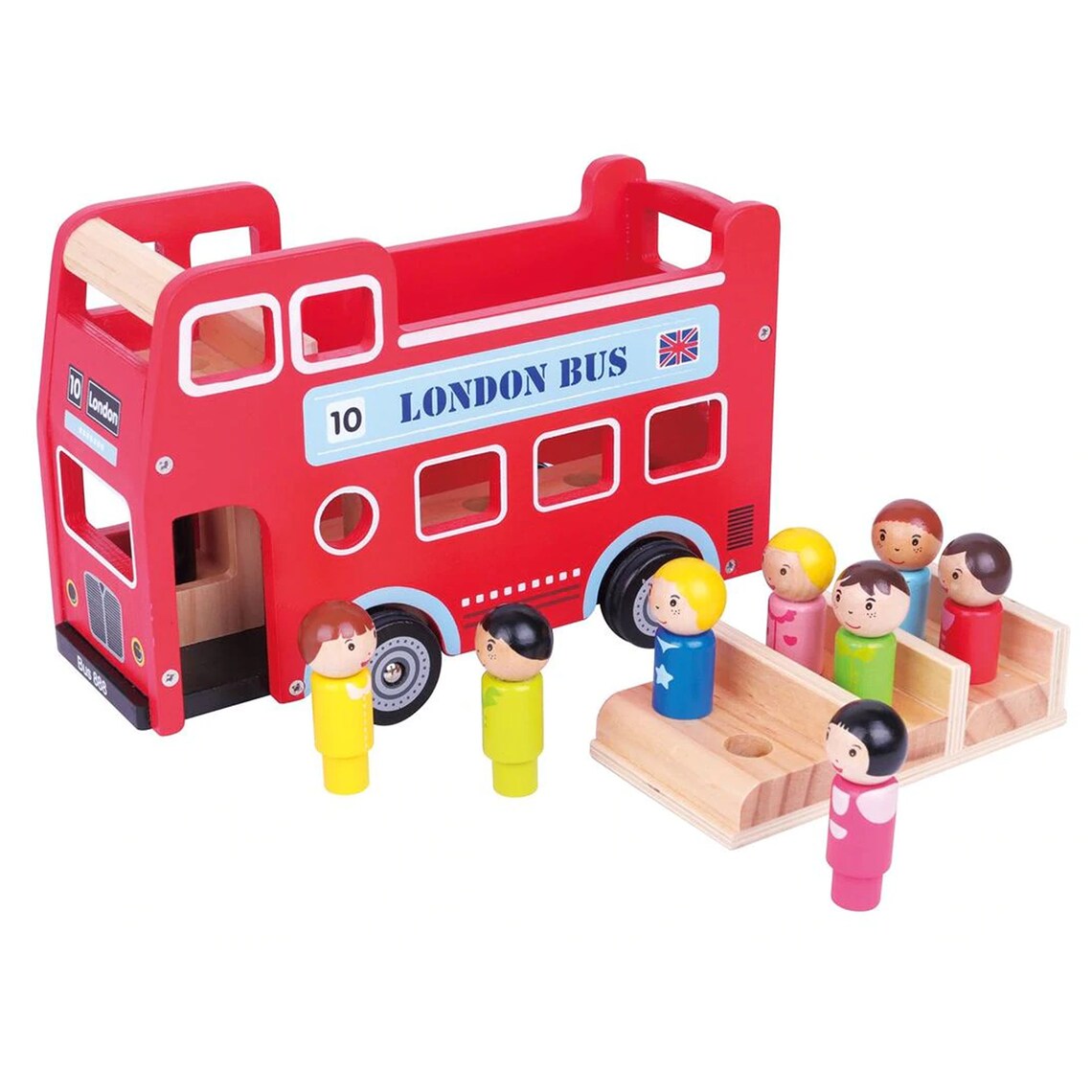 Wooden London Original Double Decker Sight Seeing Red Bus With Etsy UK