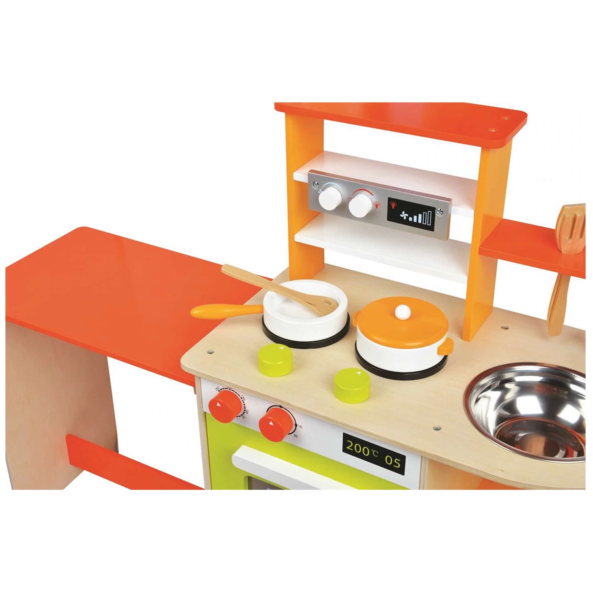 Wooden Childrens 2 In 1 Kitchen Cooking And Dining Room With Etsy