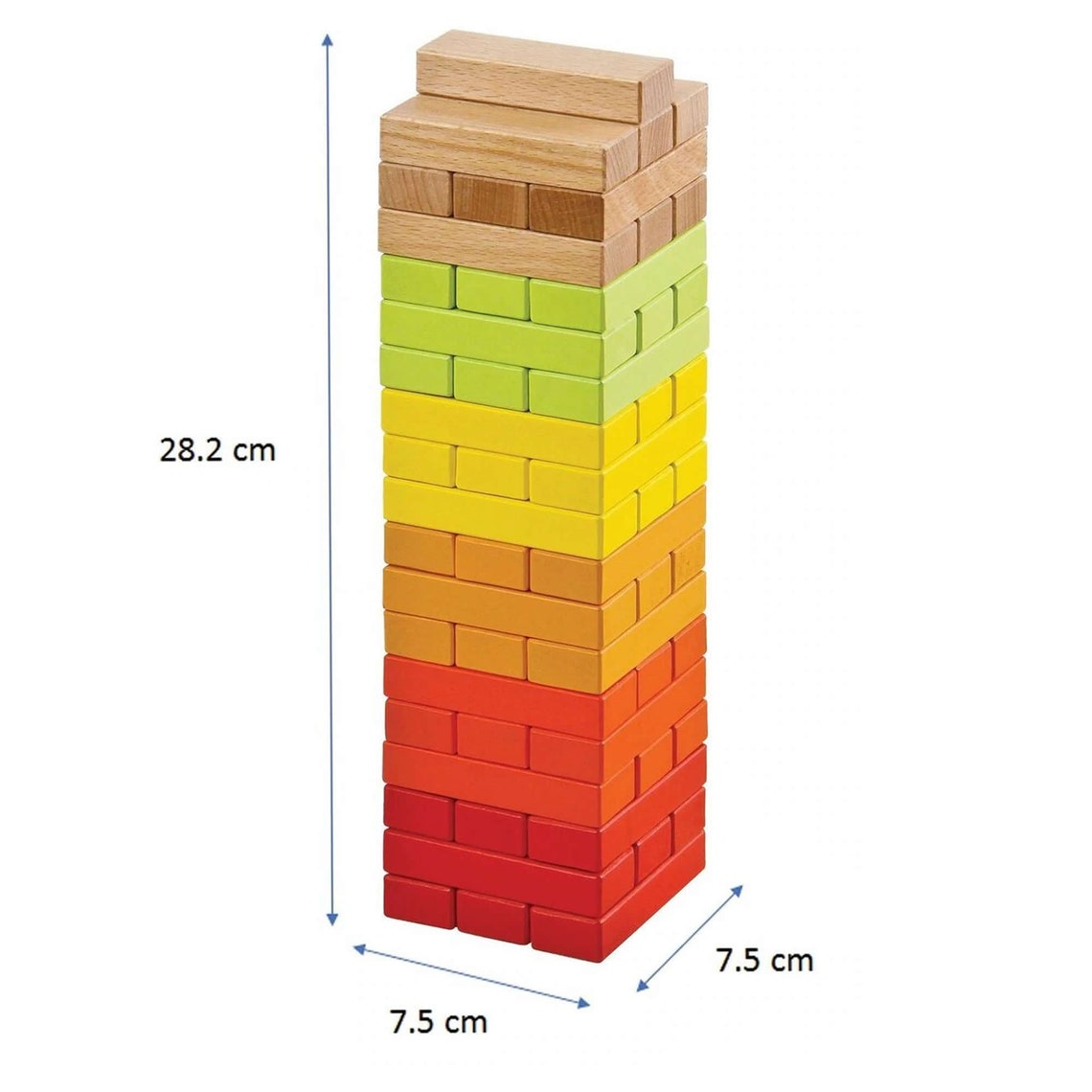 56PC Wooden Stacking Tumbling Tower Block Game For Children Etsy