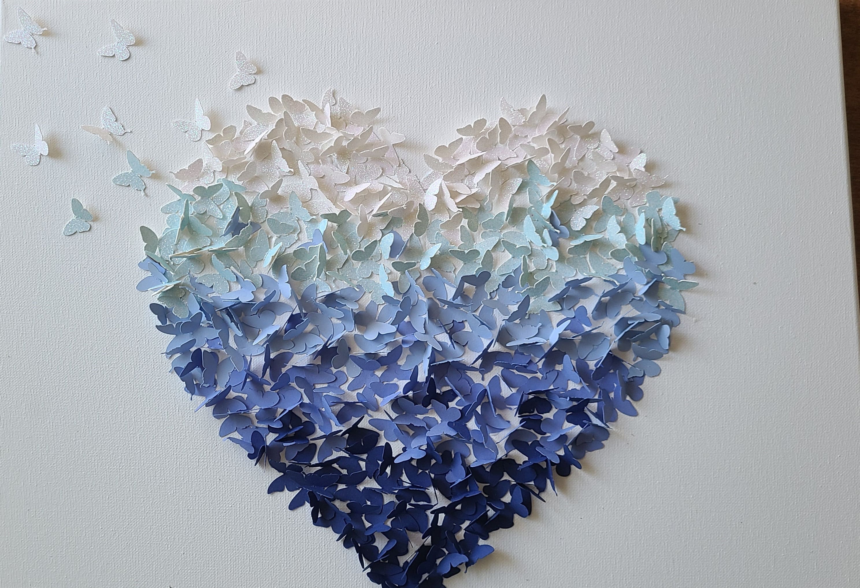 Butterfly Heart Wall Art Etsy