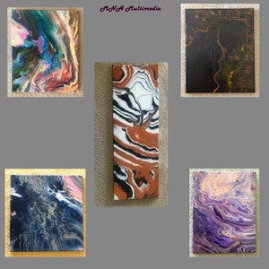 Original Fluid Art Paintings | Abstract Acrylic Pour on Canvas | One-of-a-Kind Home Decor