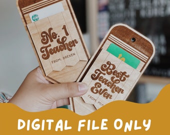 Pencil Gift Card Holder SVG