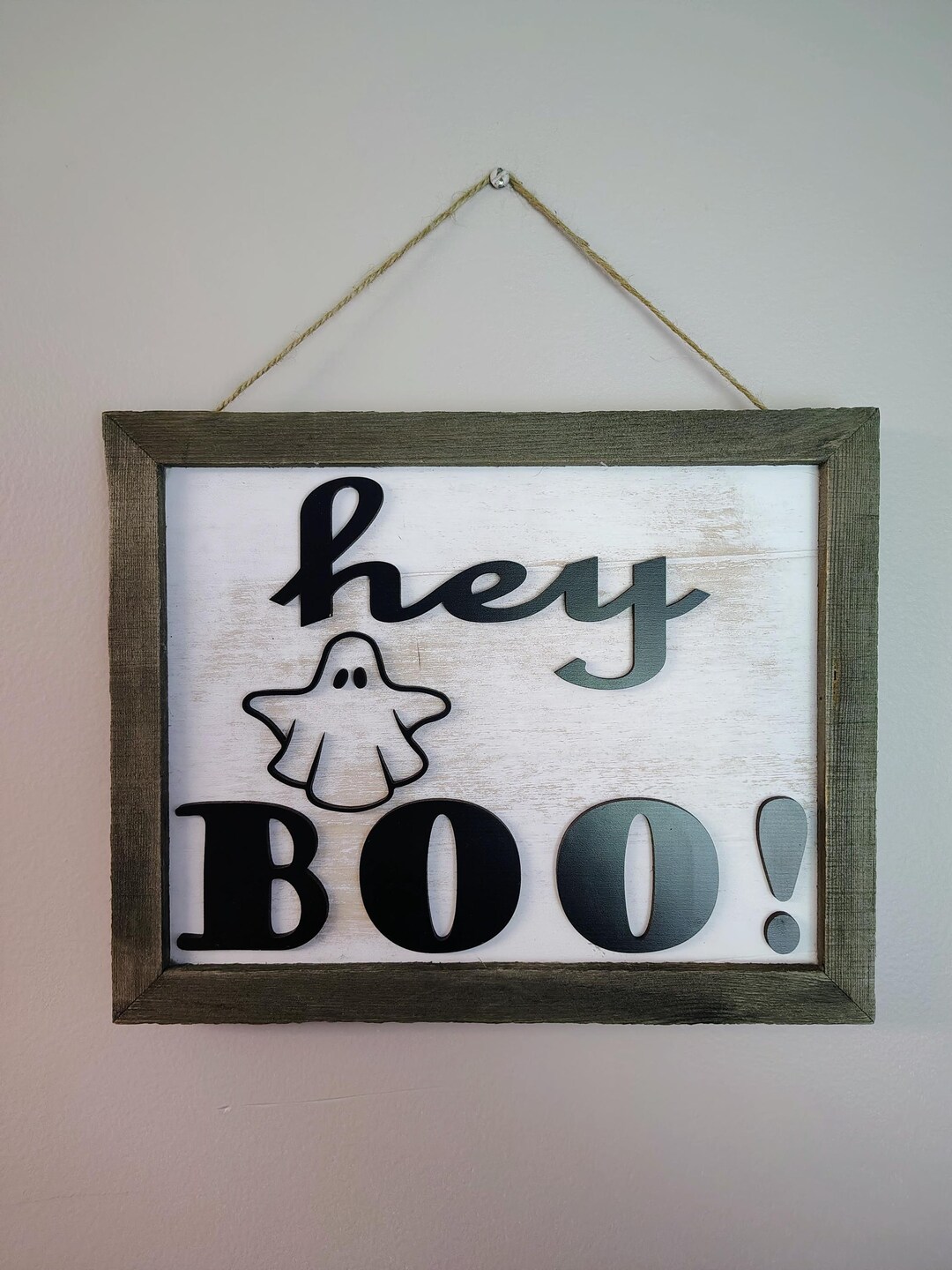 Rustic Boo Sign Hey Boo Halloween Sign: Rustic Ghost Wall Decor, Farmhouse Style - Etsy