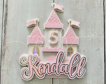 Princess Cake Topper | princess castle cake topper | castle cake topper | princess birthday party | princess party decor |paperslittlehelper