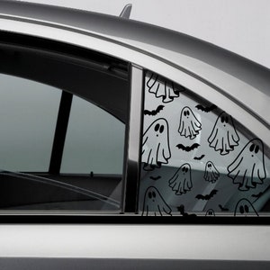 Spooky Ghosts & Bats Car Decal - Car Accessories - Halloween Decor - Car Sticker Decals - Add Some Halloween Magic To Your Ride!