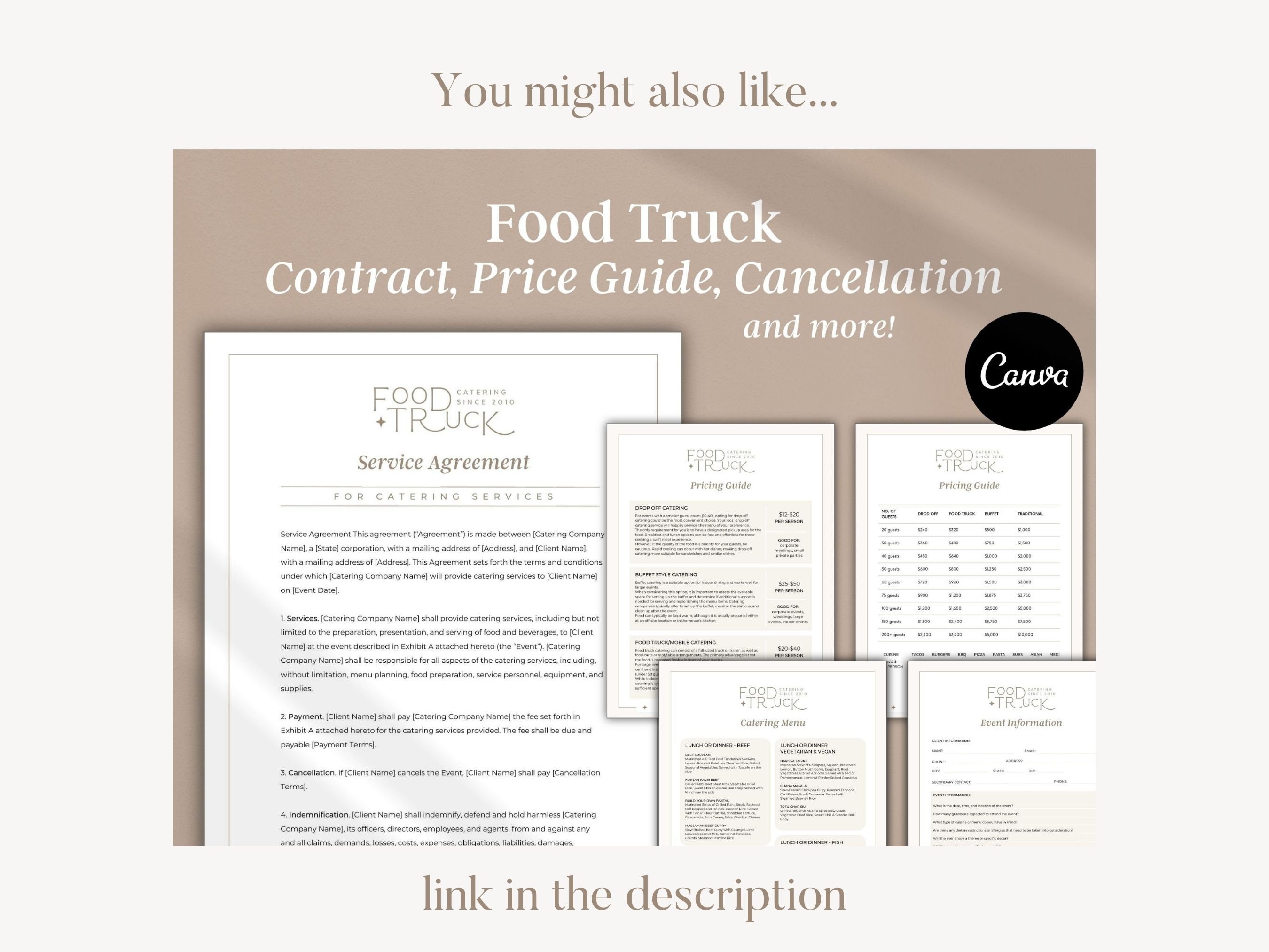 food-truck-catering-contract-template-catering-business-etsy